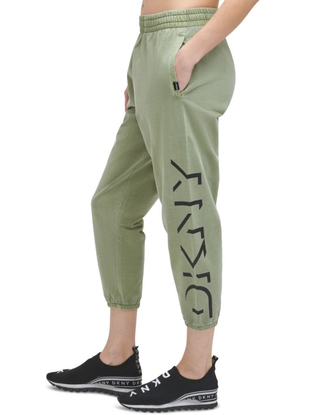 DKNY Womens Cotton Logo Jogger Pants